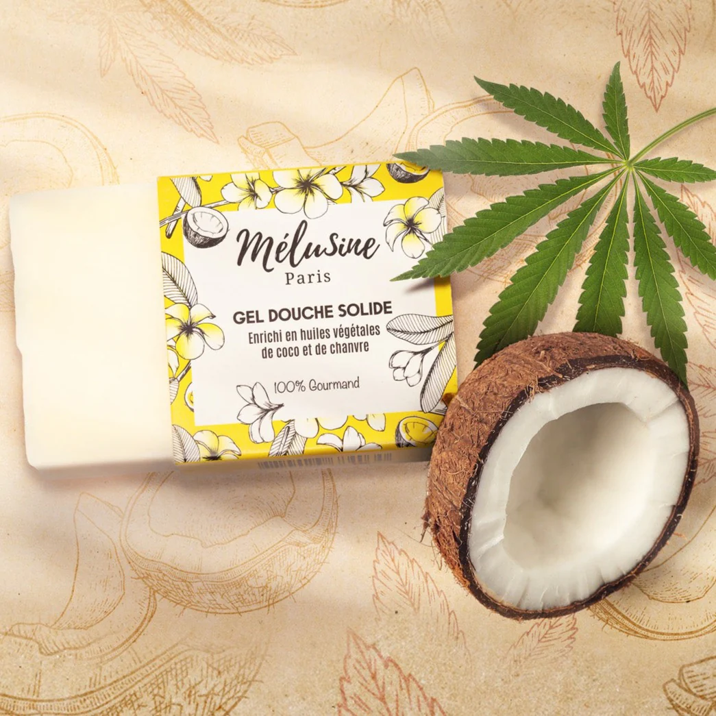 Gel douche solide fabriqué en France
