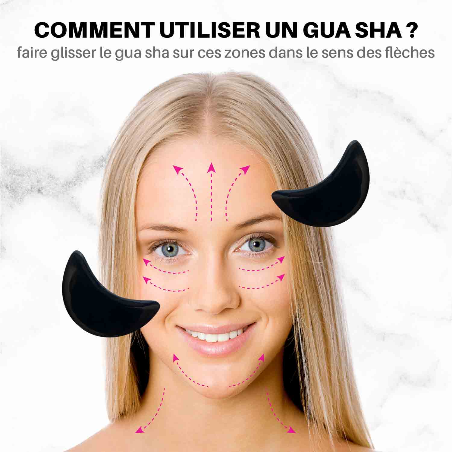 Gua Sha Obsidienne noire - Visage et Corps - Image 3